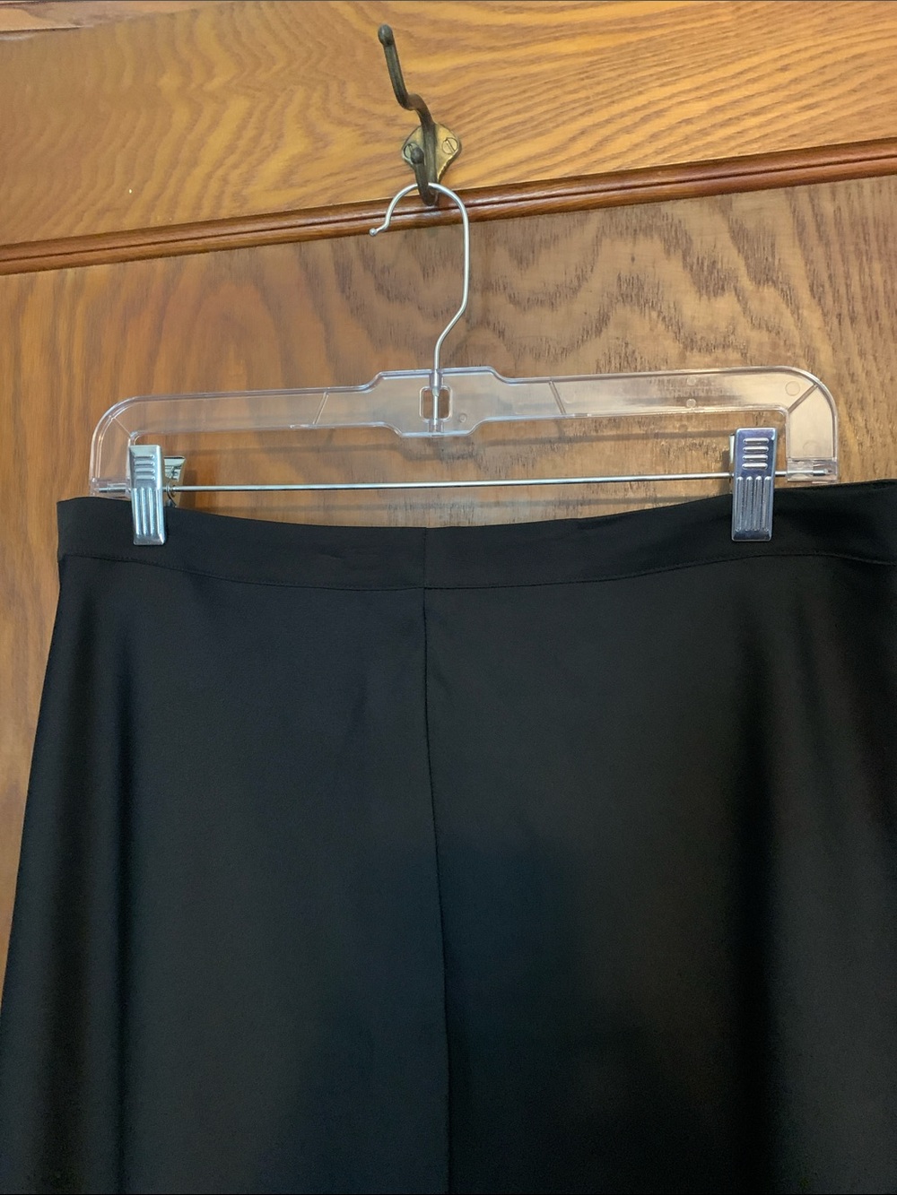 Liz Claiborne Black Midi A-Line Skirt - Picture 3 of 6